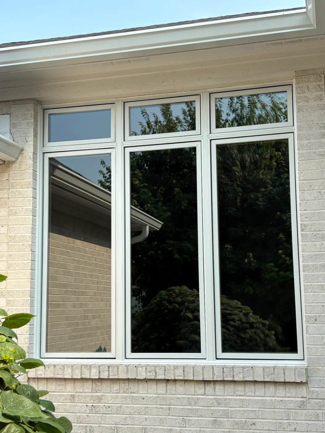 Storm-damaged window documented in Shelbyville